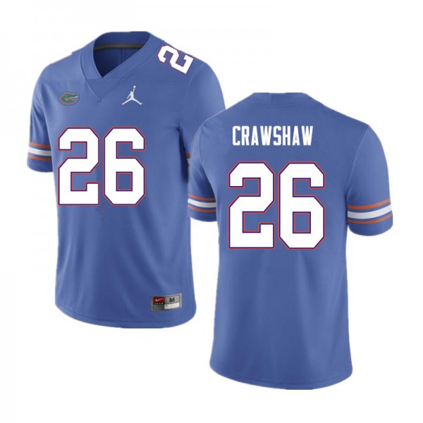 Men #26 Jeremy Crawshaw Florida Gators College Football Jerseys Blue